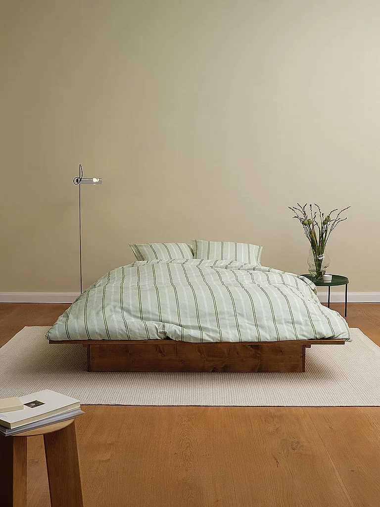 MARC O'POLO HOME Ropa de cama de satén OLIN 70x90 / 140x200cm Calm Sage verde